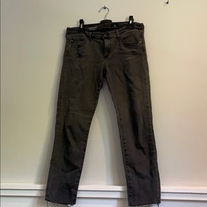 AG gray crop jeans